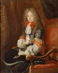 Porträt von Liselotte von der Pfalz, Herzogin von Orléans im Jagdkostüm (1652-1722)